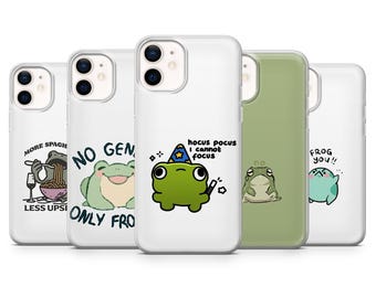 Frog Meme telefoonhoesje grappig schattig hoes voor iPhone Air, 17 Pro, 16, 15, 14, 13,12, Samsung S25, S24, S23Fe, S22, A16, A26, A56, Pixel 10, 9Pro