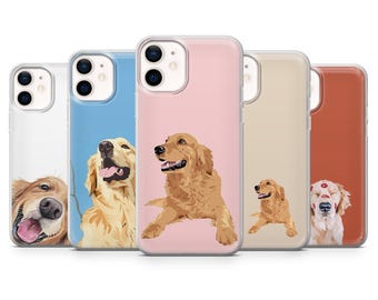 Golden Retriever Phone Case Cute Puppy Dog Cover for iPhone 17Pro, 16, 15, 14, 13,12, Samsung S26, S25Fe, S24, S23, A16,A26,A56, Pixel 10, 9