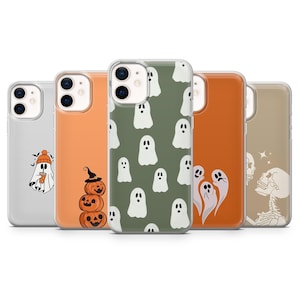 Ghost Phone Case Goth Spooky Cute Cover for iPhone 16e, 15, 14, 13, 12, Samsung S25, S24, S23, S22, A16, A55, A35, Pixel 10 Pro, 9, 8A