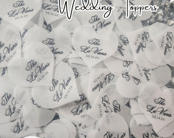 Décorations pour boissons de mariage comestibles personnalisées | Décoration cocktail en papier gaufré