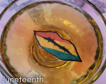 Juneteenth drink toppers for Juneteenth Wafer Paper Precut Edible Images Freedom Celebration