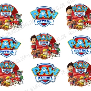 Cartoon PawPatrol Cupcake Toppers für party VORGESCHNITTENEN