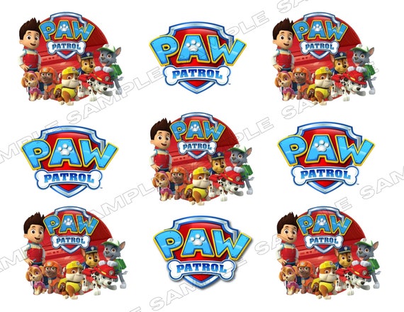 Cartoon Pawpatrol Cupcake Toppers for Party PRECUT