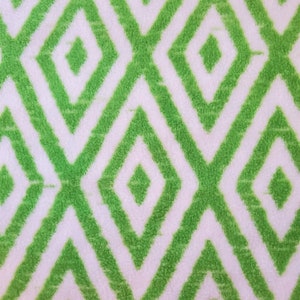 Double Diamond Fabric Anti-Pill PRE-CUT FLEECE in Lime Green