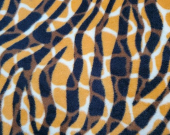 Giraffe Zebra Fabric Anti-Pill FLEECE Sold By The Yard