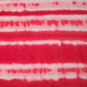 Stripe Fabric in Deep Pink Anti-Pill PRE-CUT FLEECE