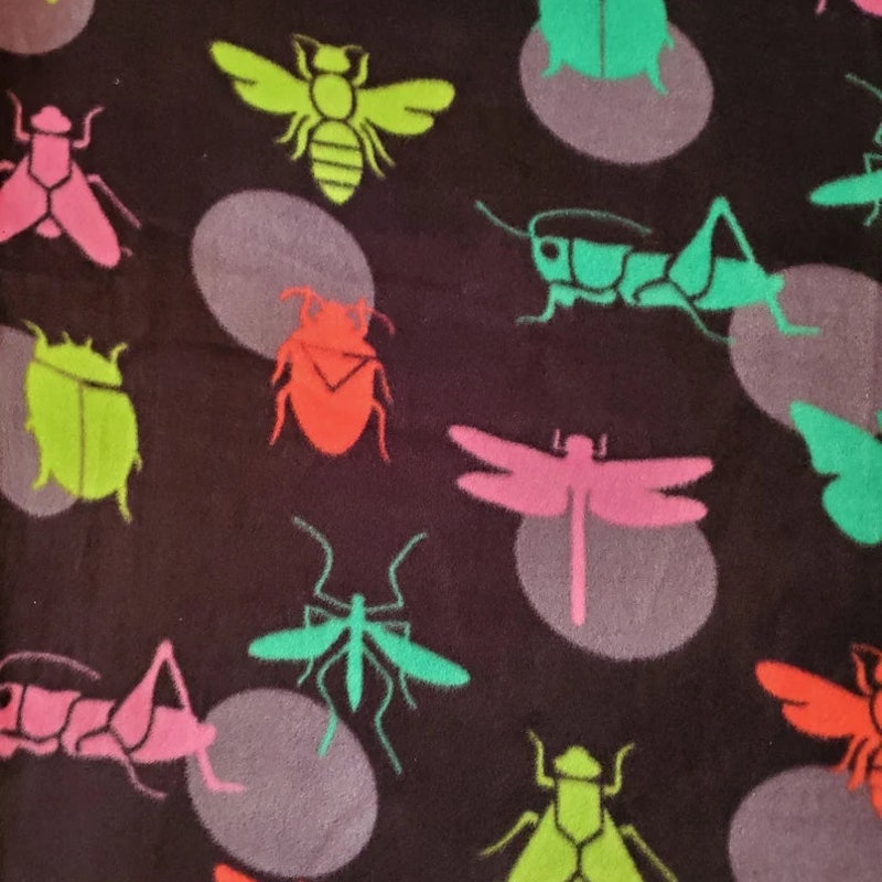 Insect Textles Insects Fleece Fabric - Etsy