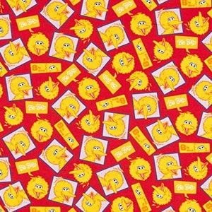Sesame Street Fabric Big Bird in Red From Springs Creative 100% Cotton