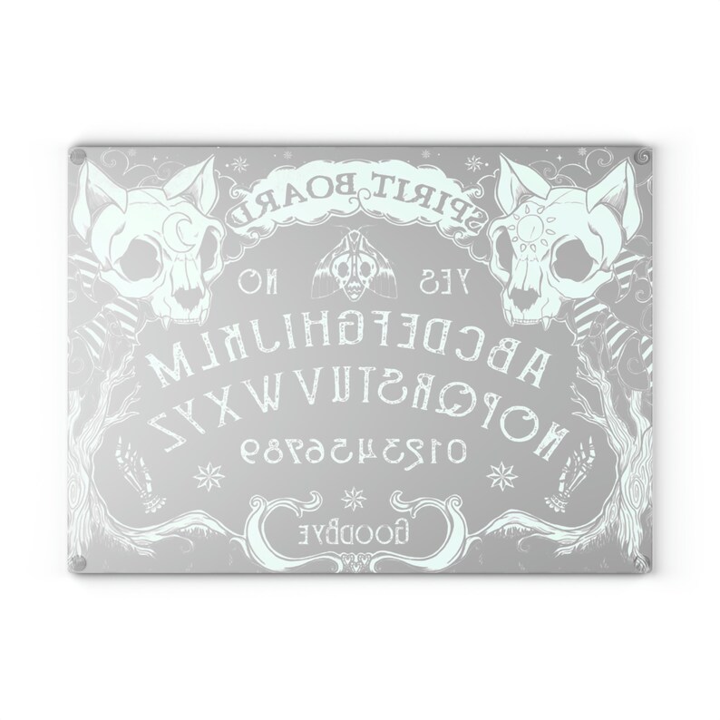 Goth Ouija Board Glass Cutting Board Gothic Home Decor Etsy