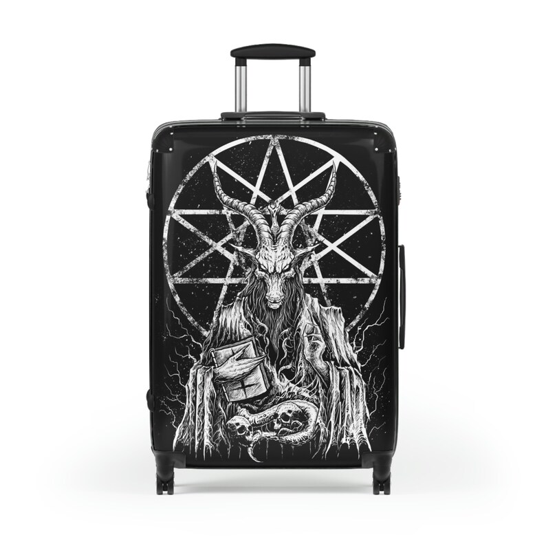 Goth Baphomet Suitcase Gothic Luggage Travel Bag Traveler Etsy