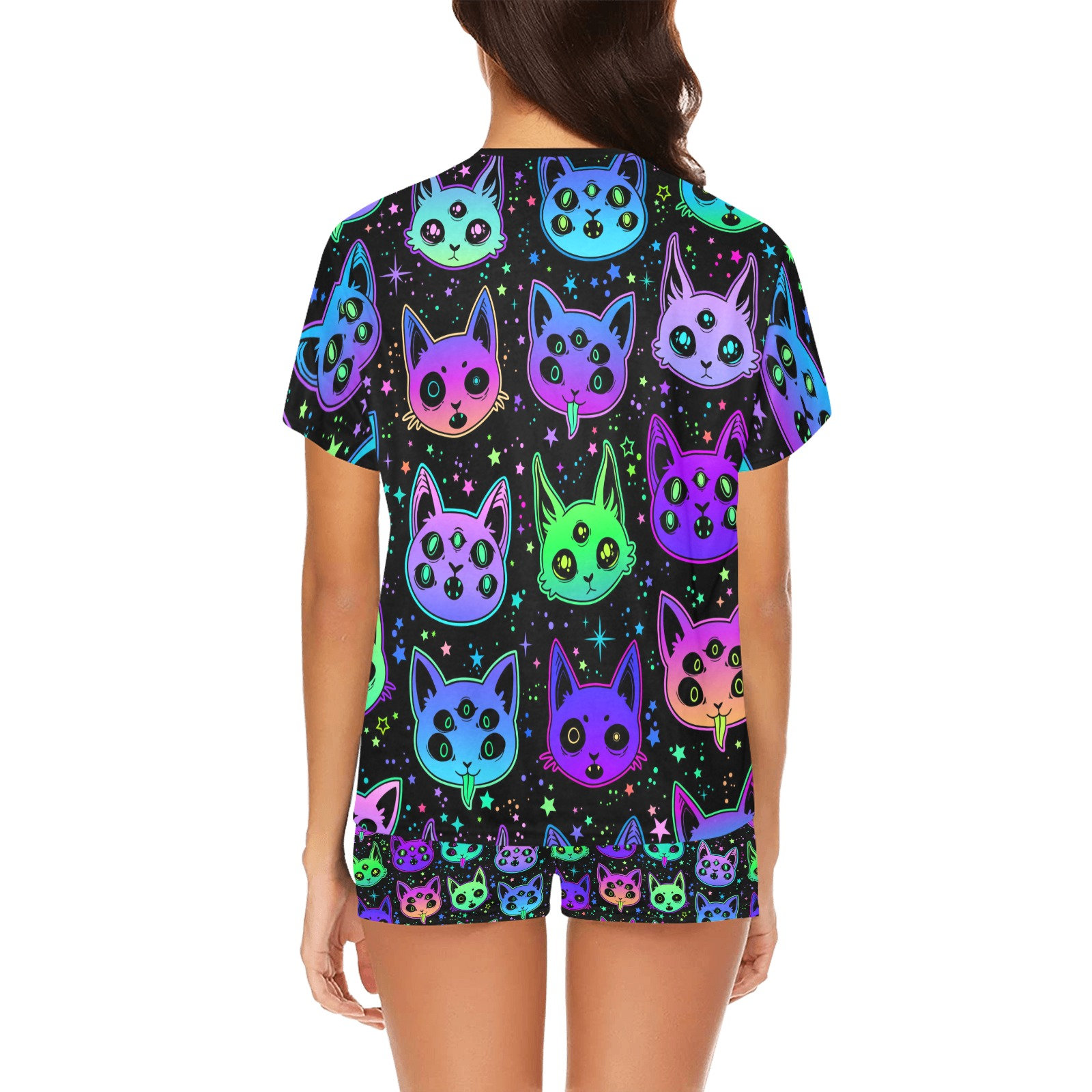 Goth Pastel Gothic Pajama, Satanic, Mystic, Cat Cats, Clothing, Yami ...