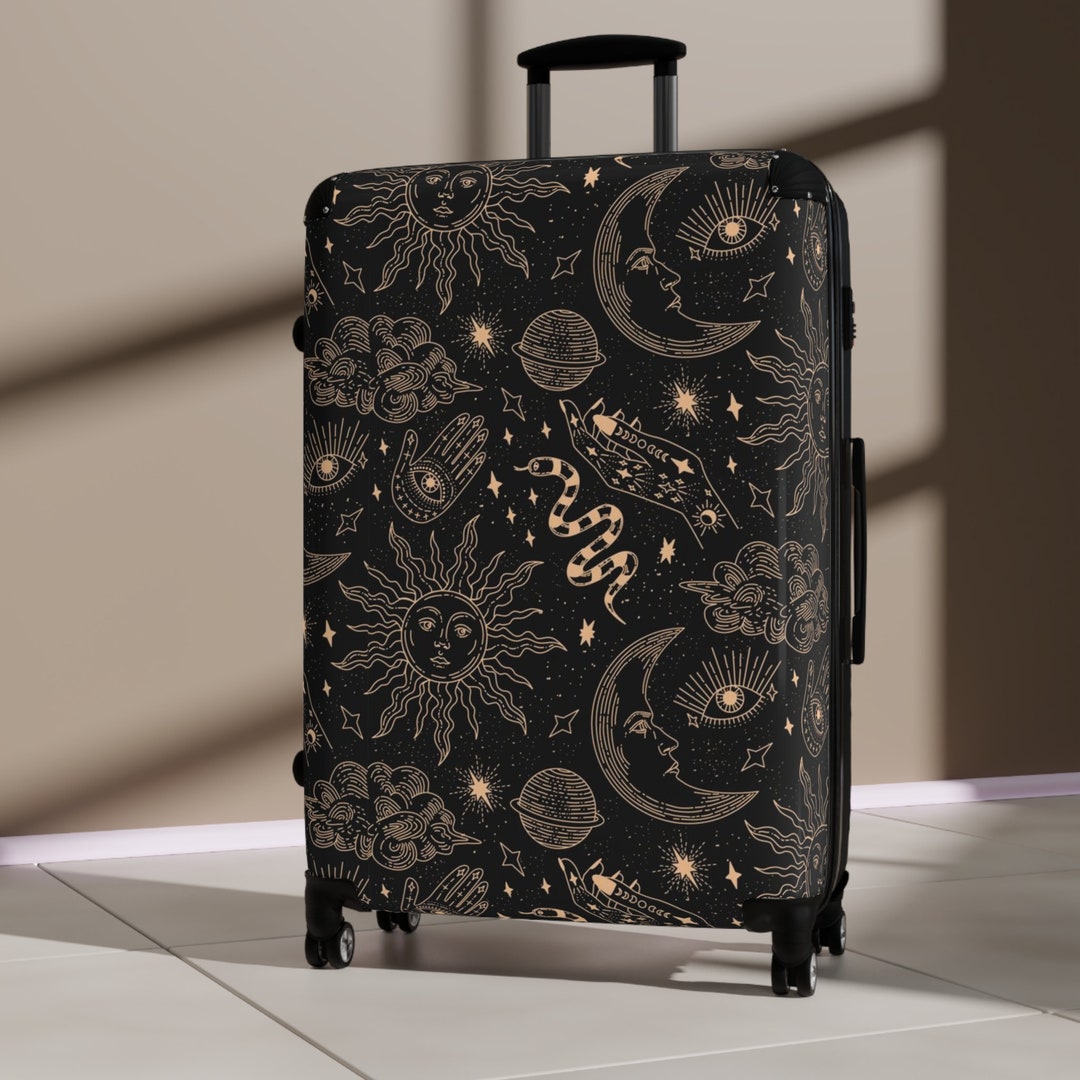 Sun and Moon Celestial Carry on Luggage Travel Suitcase on - Etsy