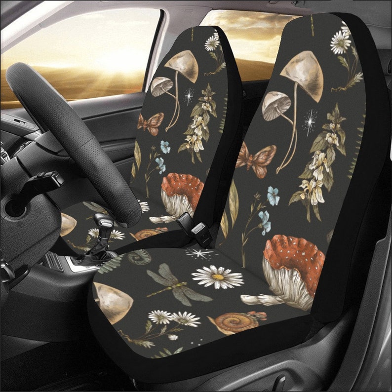 Celestial Mushroom Forest Car Seat Covers Car Accessories Dark Etsy
