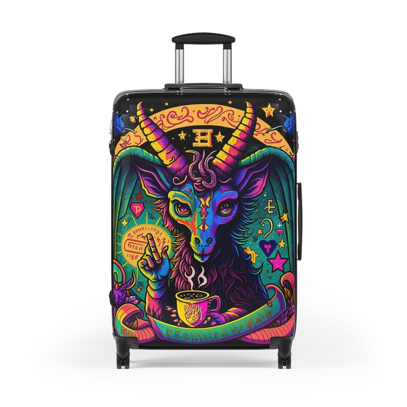 Goth Baphomet Suitcase Gothic Luggage Travel Bag Traveler Etsy