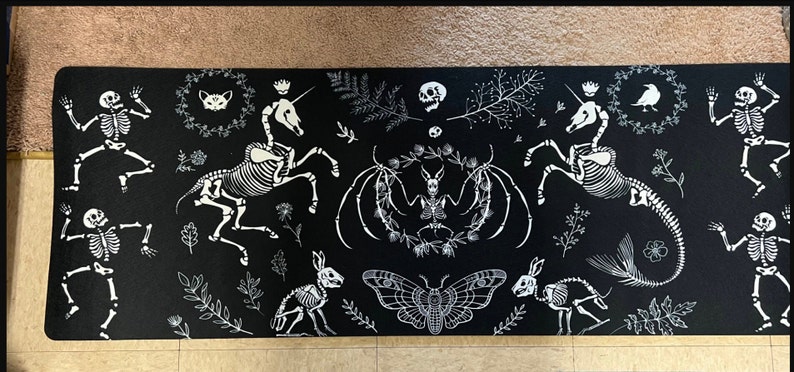 Goth Skeleton Skull Unique Kitchen Mat Gothic Home Decor - Etsy