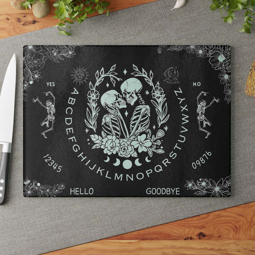 Goth Ouija Board the Lovers Glass Cutting Board Tarot Card Etsy
