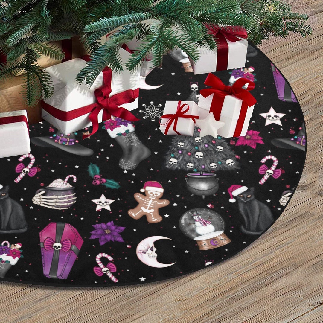 Cute Goth Christmas Tree Skirt Nightmare Before Xmas Etsy