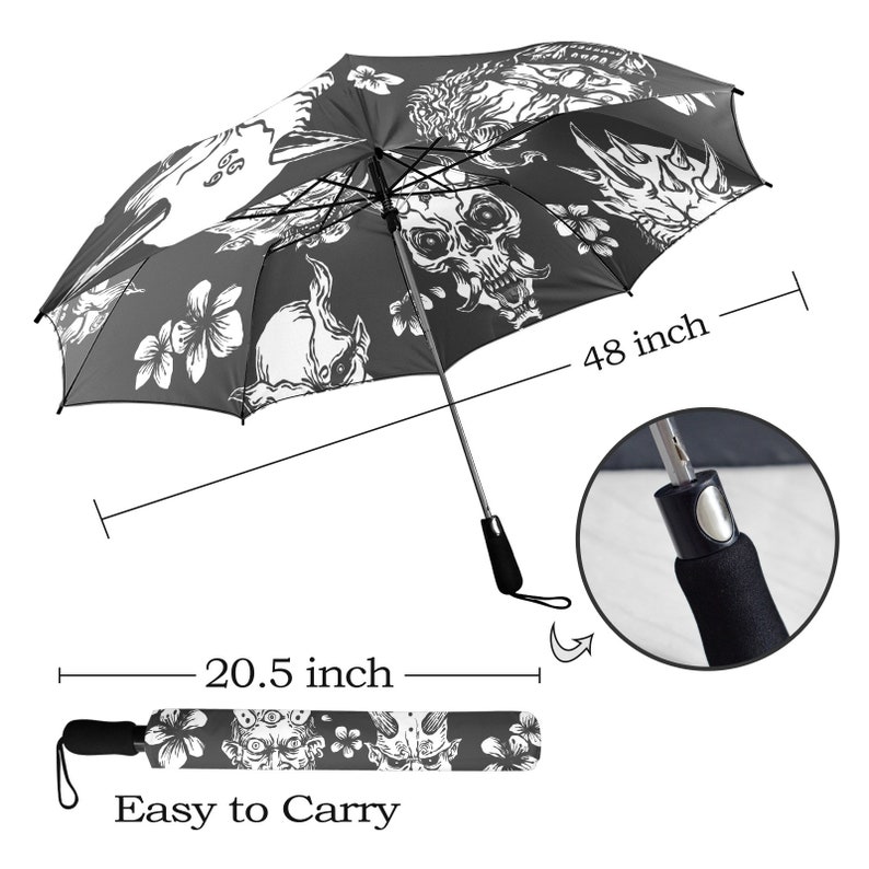 Gothic Satanic Umbrella Demonic Demons Devil Occult Umbrella Cosplay