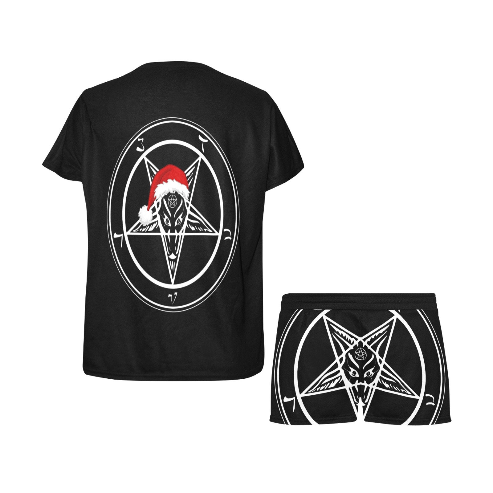 Satanic Santa Baphomet Pajama, Pastel Gothic Goth Clothing, Yami Kawaii ...