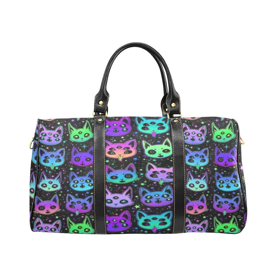 Goth Satanic Car Travel Bag, Leather, Spooky Purse, Pastel Goth Bag