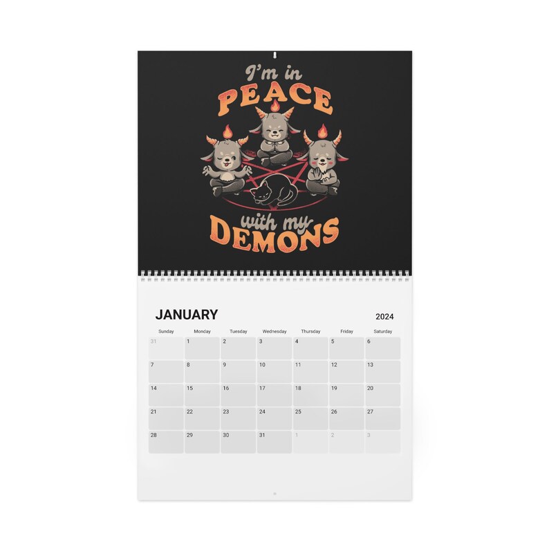 Gothic Wall Calendar 2024, Got Ouija Skeleton Calendar 2024, Occult