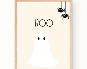 Ghost Wall Art | Halloween | Boo | Printable Wall Art | Digital Download | Halloween Decor | Halloween Printable Wall Art | Spooky Decor