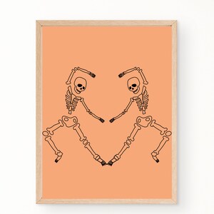 Skeleton Wall Art | Halloween | Printable Wall Art | Digital Download | Halloween Decor | Halloween Printable Wall Art | Spooky Decor