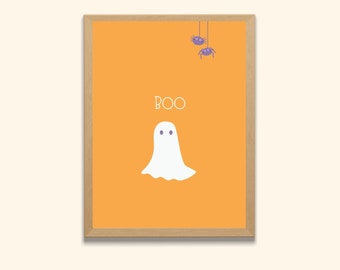 Ghost Boo Printable | Halloween | Boo Printable | Printable Wall Art | Digital Download | Halloween Decor | Halloween Printable Wall Art |