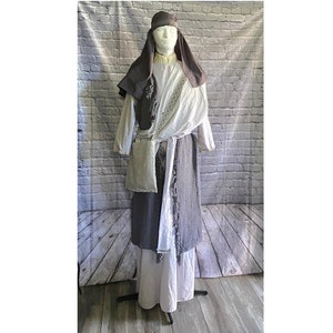 Handcrafted Adult Men&#39;s X Small/Youth XL Biblical Costume - Light & Dark Grey great for Christmas/Easter Drama/Passion Play
