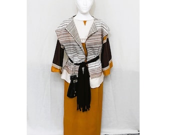 Handcrafted Boys Large Biblical Costume – Orange, Natural & Brown