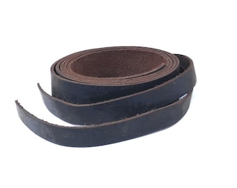 Handcrafted Dark Brown Rustic Leather Belt, Split End Tie-up – Costume Accessory