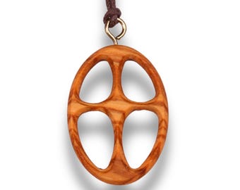 Eterna Olive Wood Cross Necklace – Handcrafted in the Holy Land