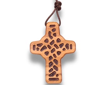 Derekh Olive Wood Cross Necklace – Handcrafted in Nazareth