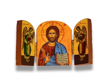 Handgemaakt Christus-drieluikpictogram