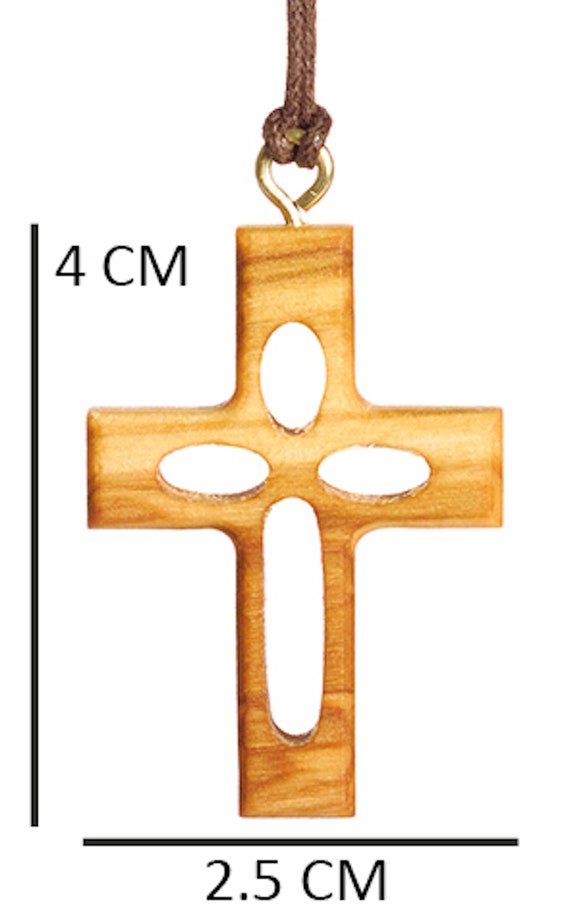 Simple Handmade Christian Wooden Cross Necklace Natural Walnut Cross Necklace for Easter, Christmas, More! Wood Cross necklace! Wood Cross