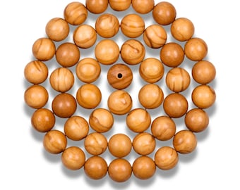 Large Round Olive Wood Beads
