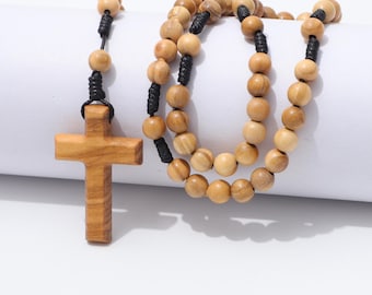 Rosario tascabile in legno d'ulivo