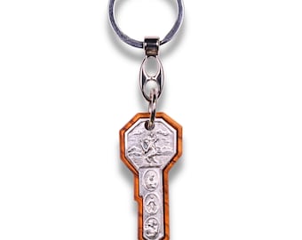 Pilgrim’s Key Olive Wood Keychain – Handcrafted in the Holy Land