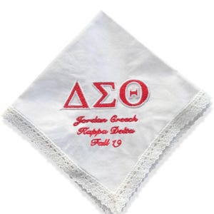 Delta Sigma Theta Lace Handkerchief