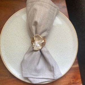 Oyster Shell Napkin Rings - Etsy