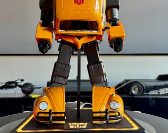 Robosen Flagship Bumblebee Display Stand | 3D Printed Light Up LED Base | Collectible Transformers Figure Stand