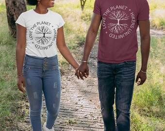 Love the Planet Tree Tee – Unisex Eco Shirt | Gift for Nature Lovers