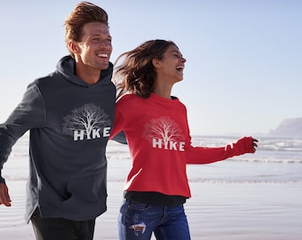 Unisex Hoodie – Wanderbaum-Grafik-Sweatshirt | Natur-Liebhaber-Geschenk