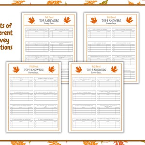 Fall Family Feud Game Fun Autumn Activity for Family and Kids Party ...