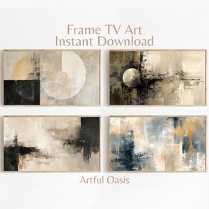 Neutral Abstract Art Set for Samsung Frame TV (Digital Download)