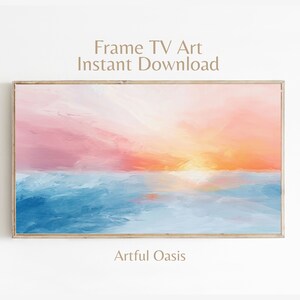 Abstract Sunset Frame TV Art | Digital Download | Samsung Frame | Abstract Painting | TV Wallpaper | Colorful Frame TV Art