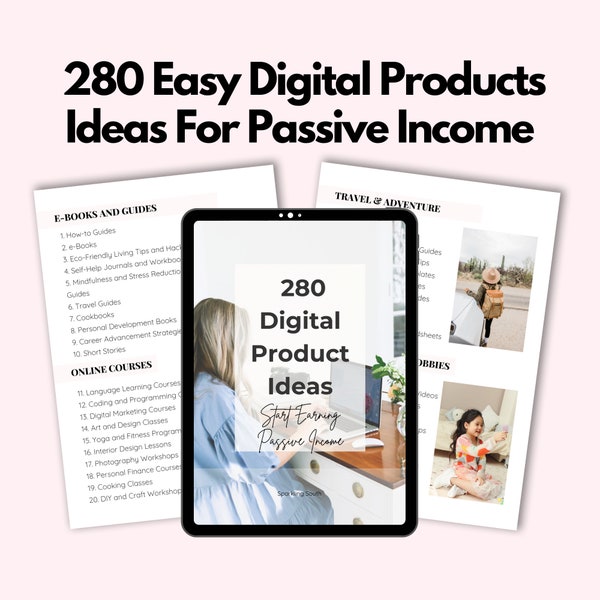 280 Digital Product Ideas To Sell On Etsy | Digital Product | Etsy Selling Guide | Passive Income | Digital Downloads.