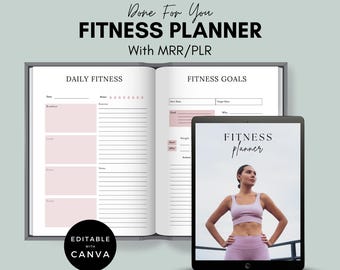 Fitness Planner: Workout, Meal & Weight Loss Tracker (MRR/PLR Digital Product)