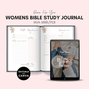 Diário de Fé Feminino | Diário de Oração | Devocional Digital para Mulheres | Estudo Bíblico PLR | Modelo de Diário Cristão | Produtos Digitais MRR.