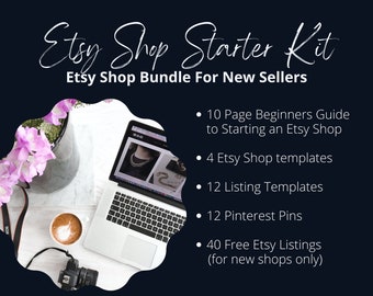 How To Start An Etsy Shop Kit, New Seller Bundle, Sell on Etsy, Etsy Sellers, 40 Free Etsy Listings, Etsy Shop Kit, Instant Download.
